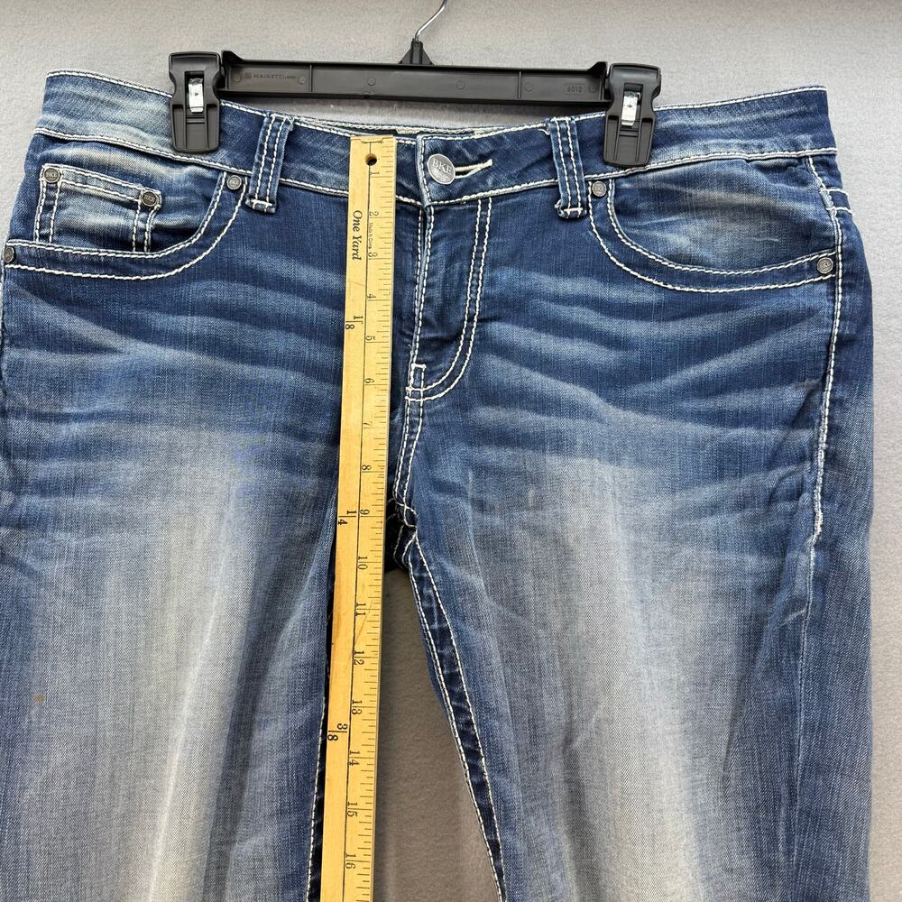 BKE Denim Culture Jeans Womens 32 (14) Blue Straight leg Mid Rise Preppy Casual - Picture 12 of 14